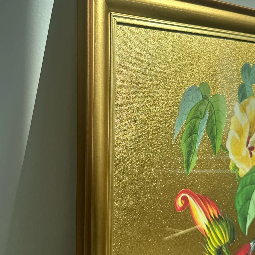 Framed Botanical Paradise Birds Exotic Wall Art - Picture 5 of 9